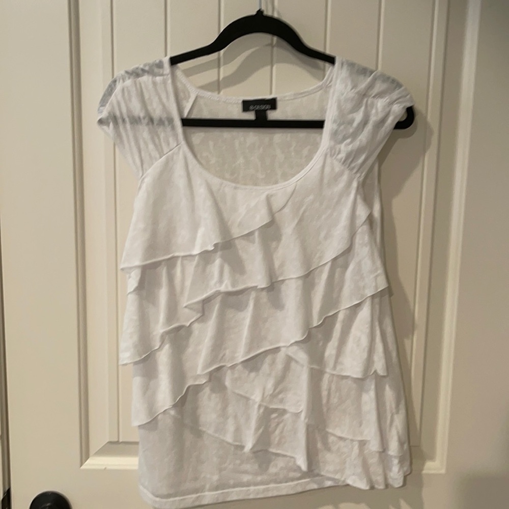 Women’s White Sheer Top Size Large